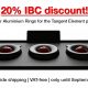 It's IBC time - get 20% off our black Aluminium Rings!